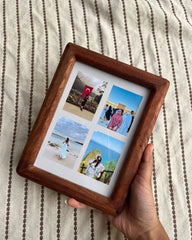 Four pictures in one frame | perfect wooden frame (5.5 by 7')