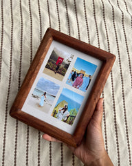 Four pictures in one frame | perfect wooden frame (5.5 by 7')
