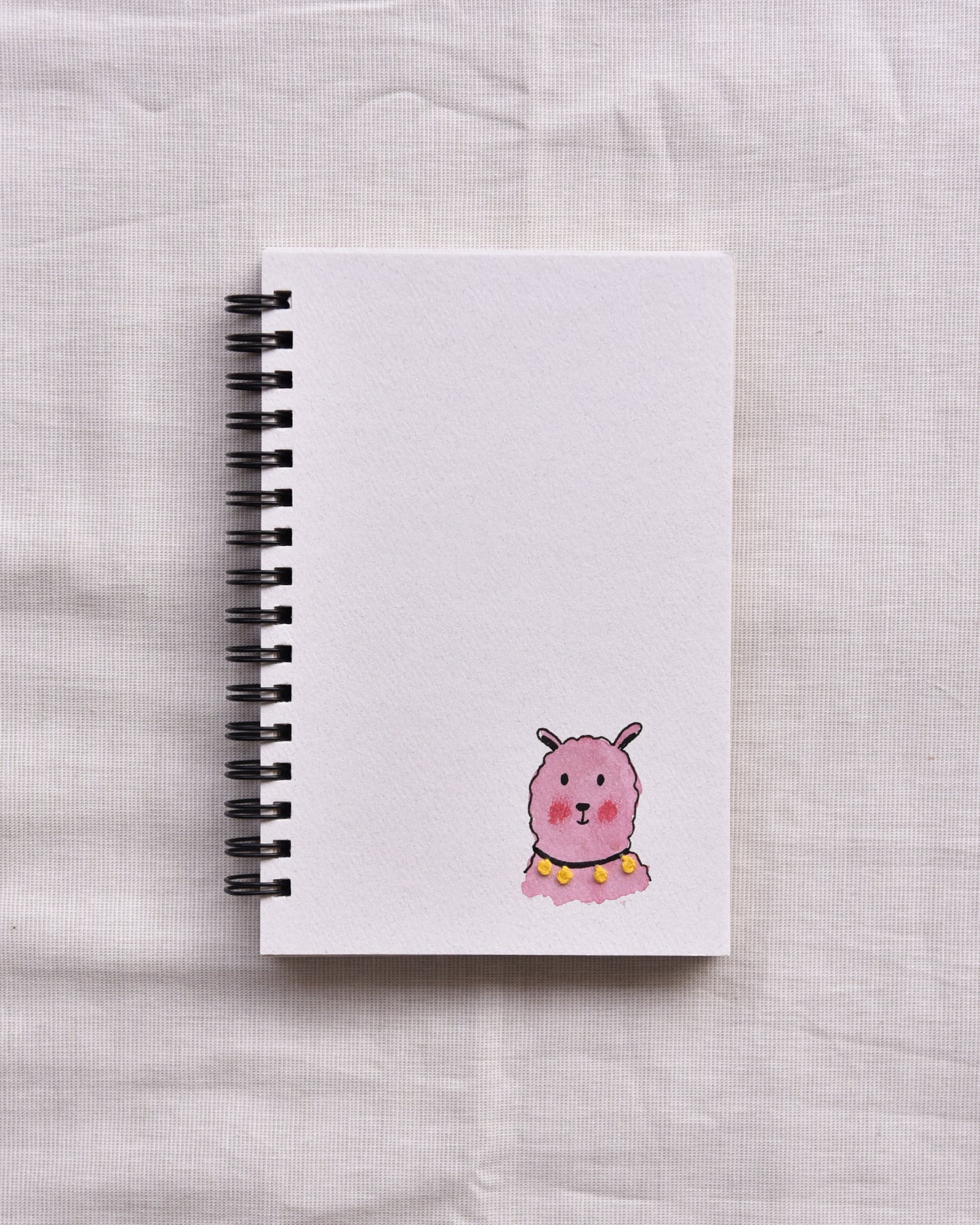 Cute Lama - Embroidered Mini Notebook