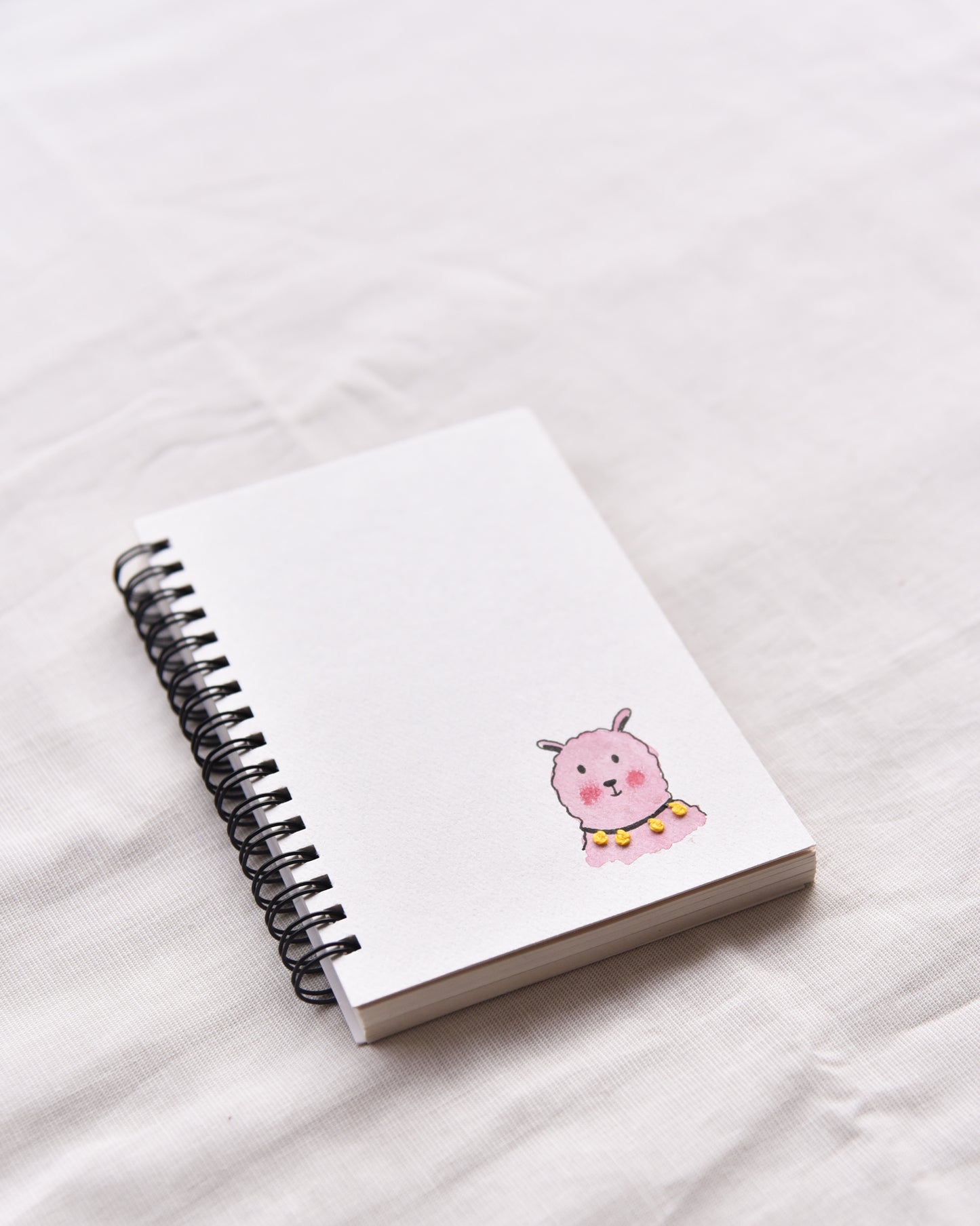 Cute Lama - Embroidered Mini Notebook