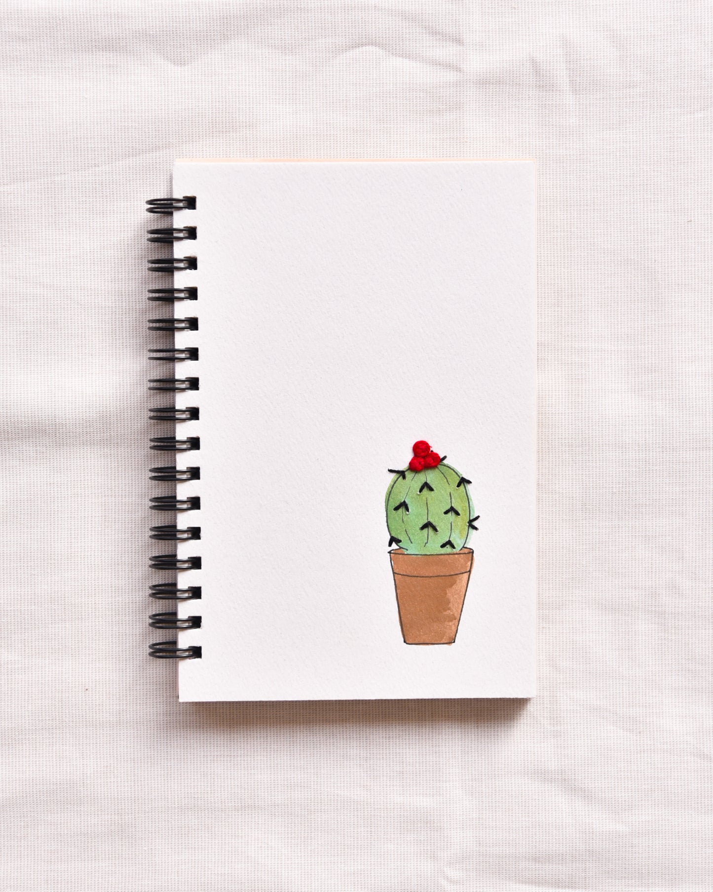 Cactus - Embroidered Mini Notebook