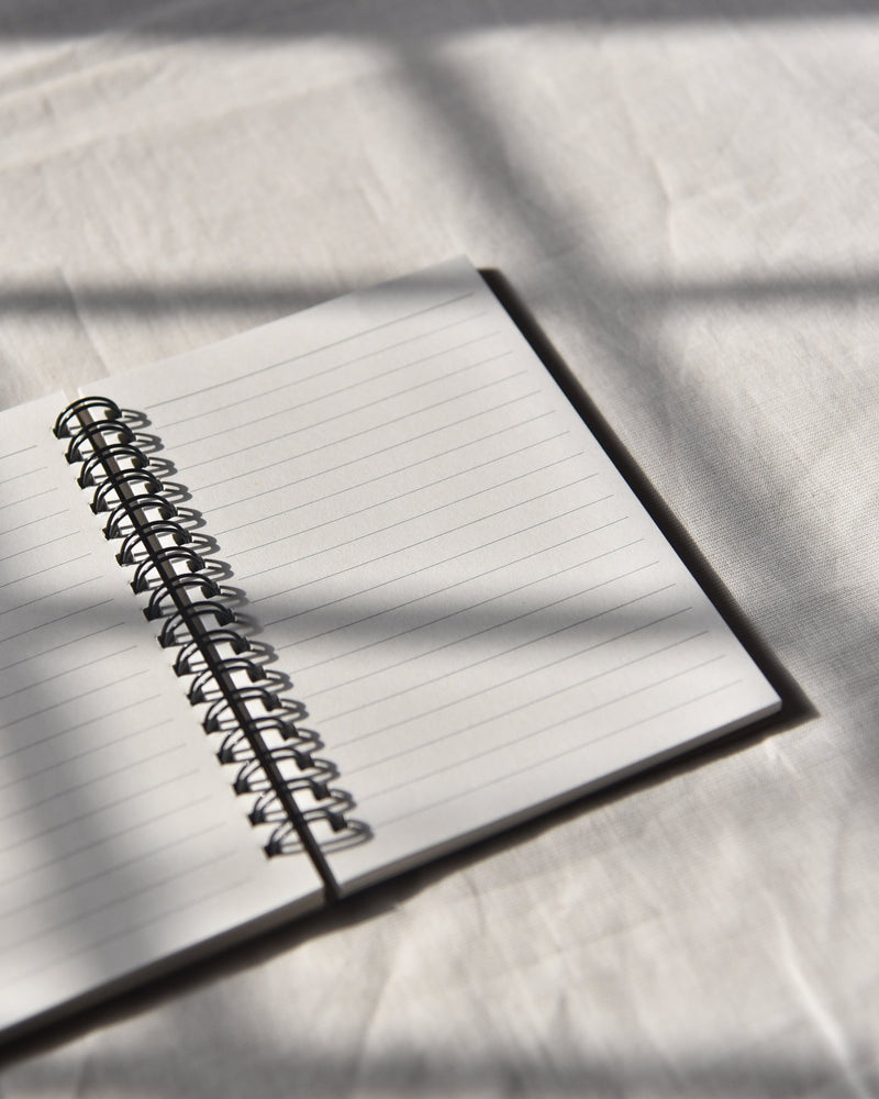 Minimal flowers Red- Embroidered Mini Notebook