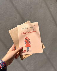 To my Superwoman Mom| Greeting Card for Mother