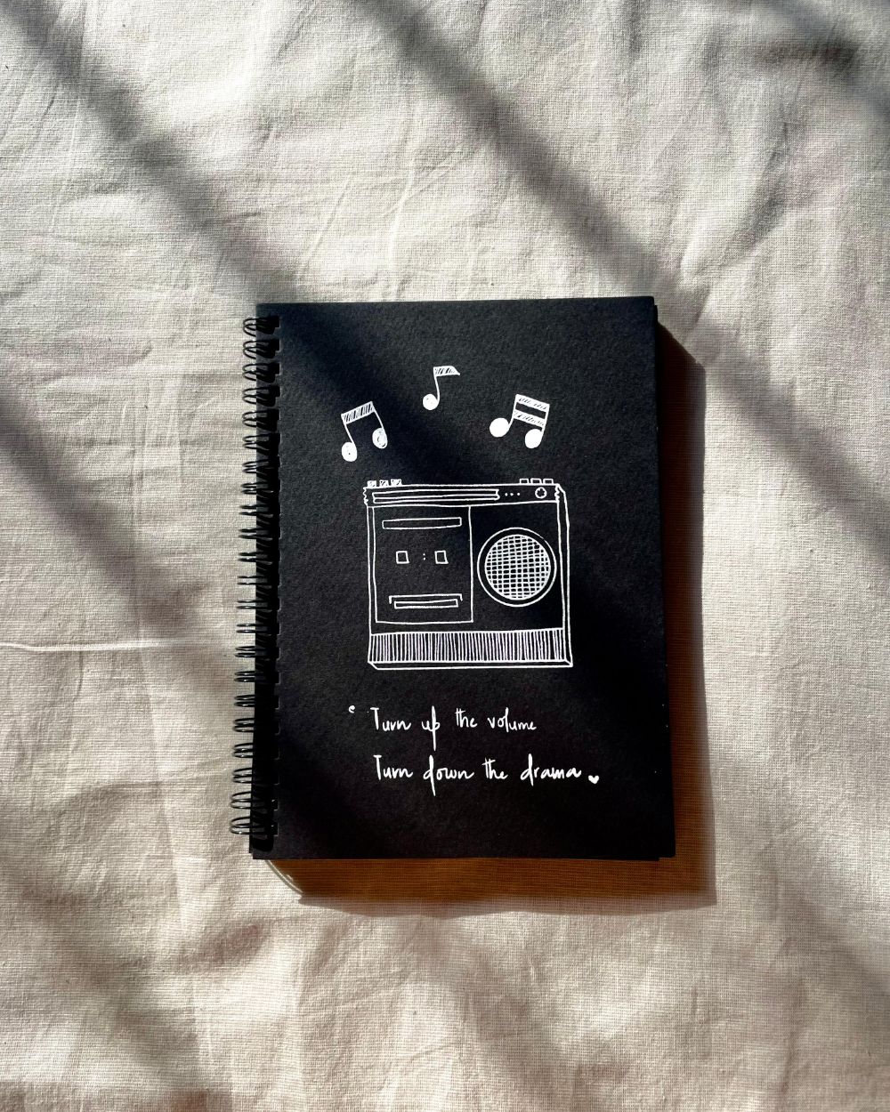 Vintage stereo - Black Paper Journal