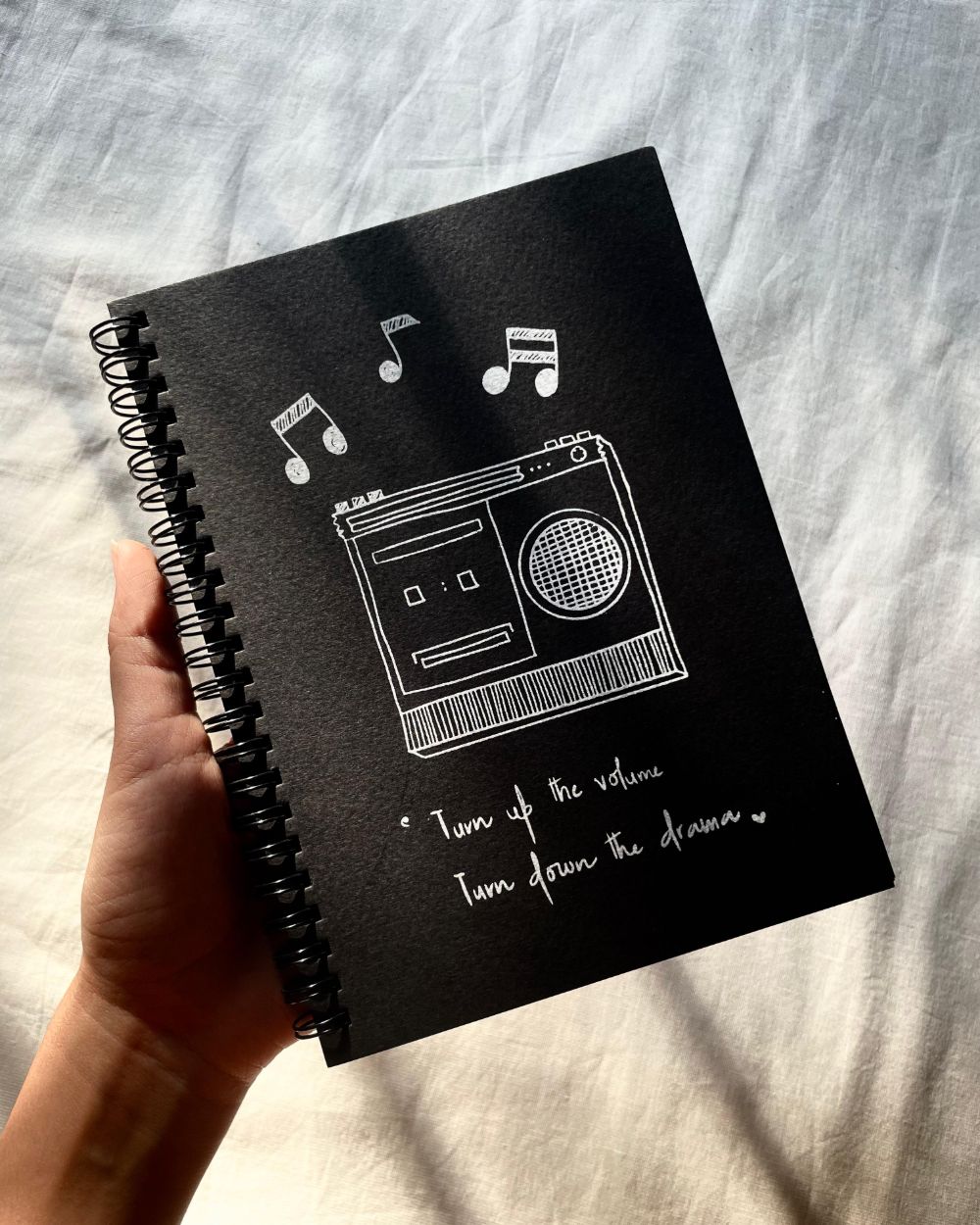 Vintage stereo - Black Paper Journal