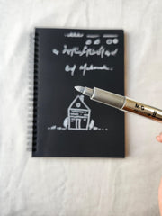 Phases of Moon - Black Paper Journal