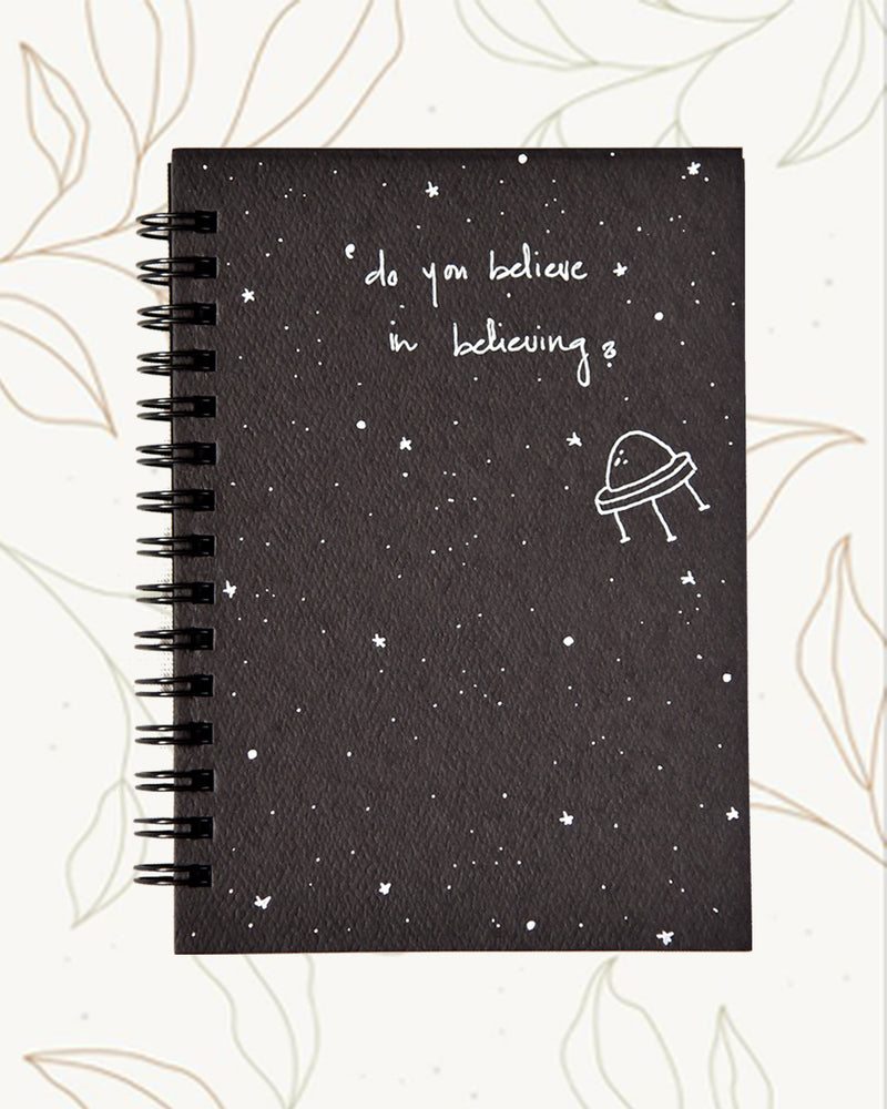 Do you believe in believing - Black Mini Notebook