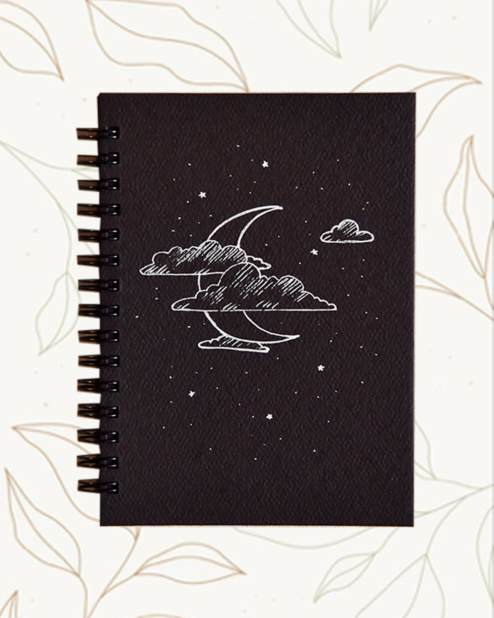 Moon in the Clouds - Black Paper Journal