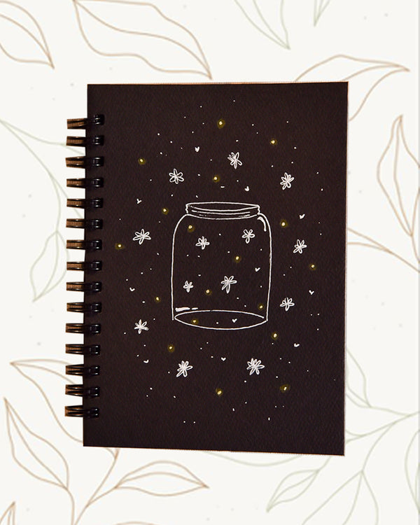 Galaxies in a Jar- Black Mini Notebook