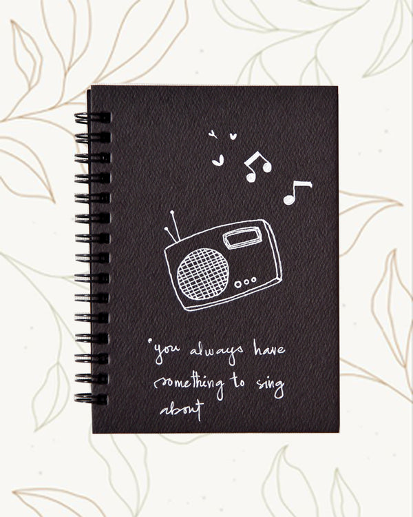Songs - Black Mini Notebook