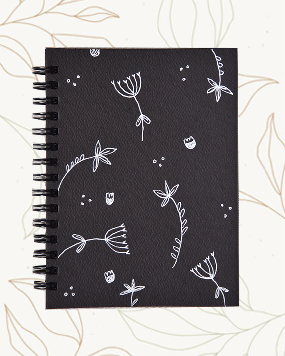 FLOWERS - Black Mini Notebook