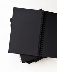 Phases of Moon - Black Paper Journal