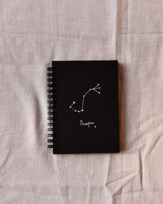 Scorpio Zodiac Sign - Black Mini Notebook