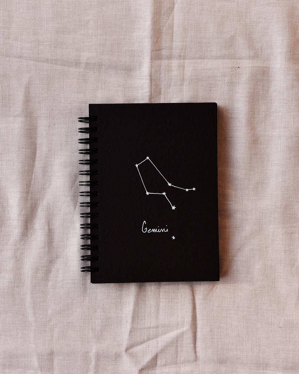 Gemini Zodiac Sign - Black Mini Notebook