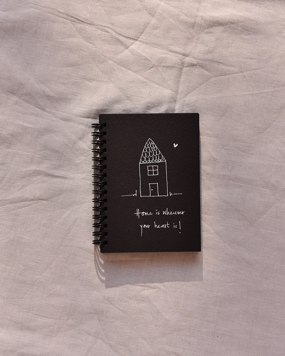 Home is where your heart is - Black Mini Notebook