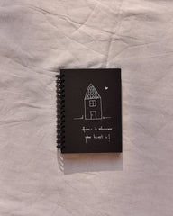 Home is where your heart is - Black Mini Notebook